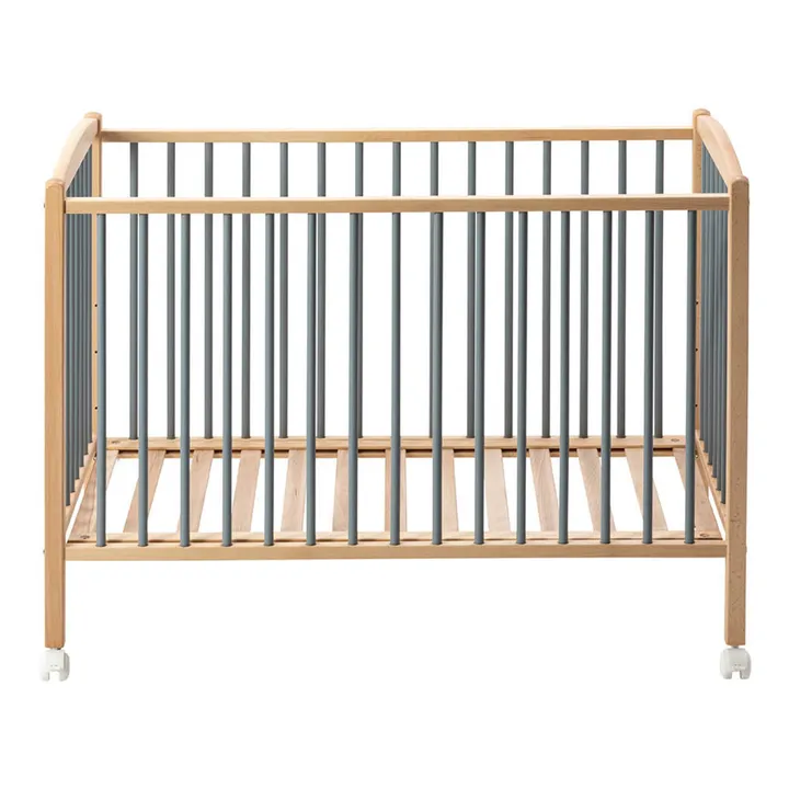 Lit bébé Arthur 60x120 cm | Bleu gris- Image produit n°6