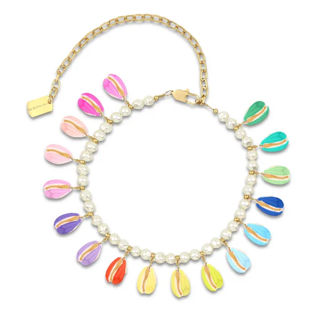 Poppers Shell Necklace | Pink
