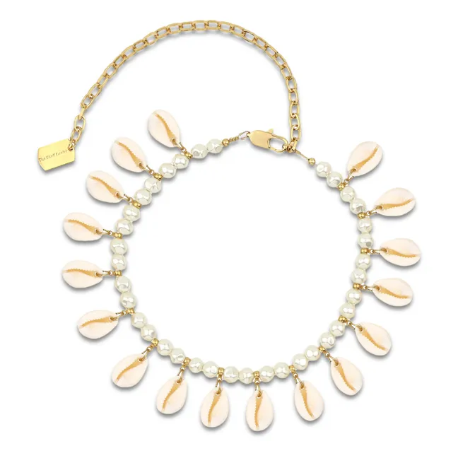 Collier Coquillages Poppers | Blanc