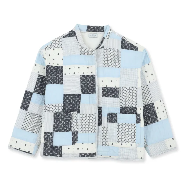 Chaqueta acolchada Patchwork | Azul Cielo