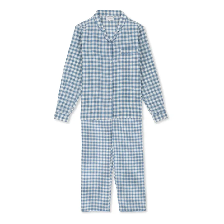 Pyjama Kariert Libeccio | Blau- Produktbild Nr. 0
