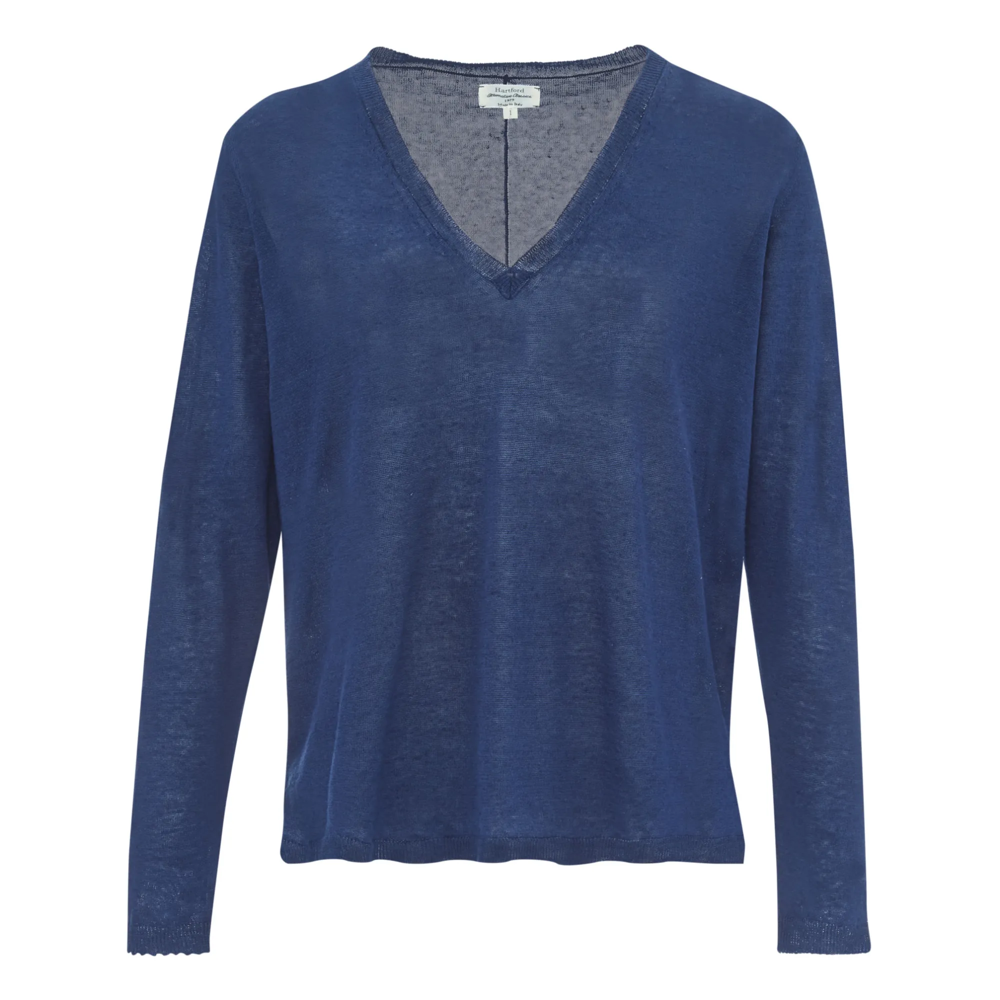 Hartford Navy Blue Mirka Linen Sweater