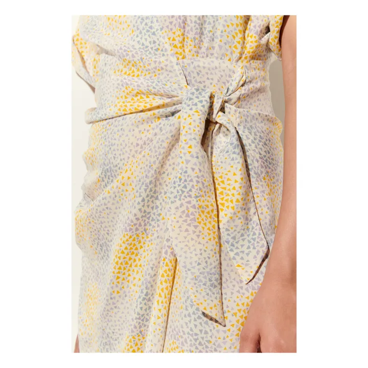 Robe Sista Sari Cupro | Jaune- Image produit n°4