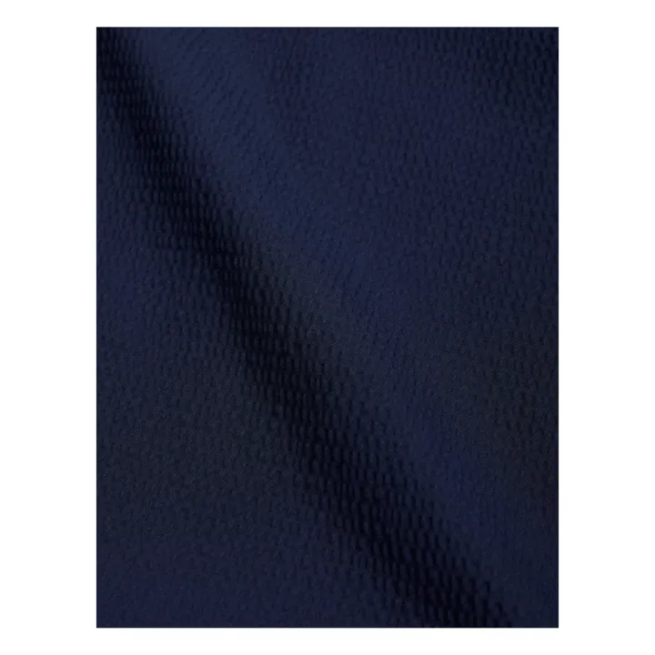 Camisa de algodón orgánico tejido Pelícano | Azul Marino- Imagen del producto n°4