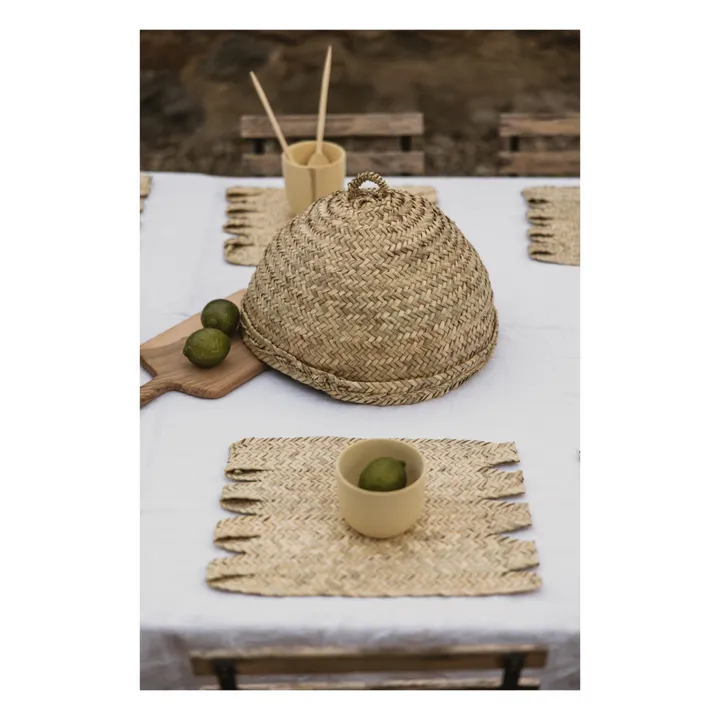 Set de table tressé en feuille de palmier- Image produit n°1