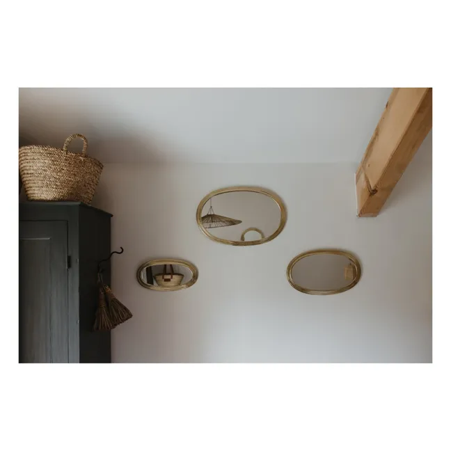 Miroir ovale Katac en laiton | Laiton