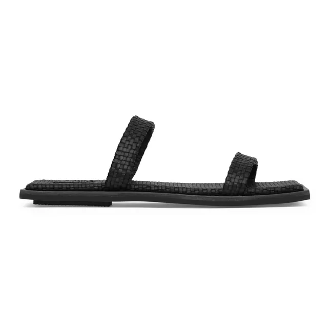 Strappy Braided Sandals | Black