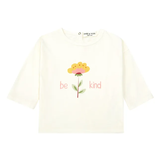T-Shirt, modello: Be Kind | Ecru
