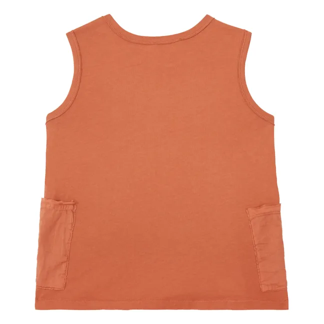 Tank top with pockets | Rust
