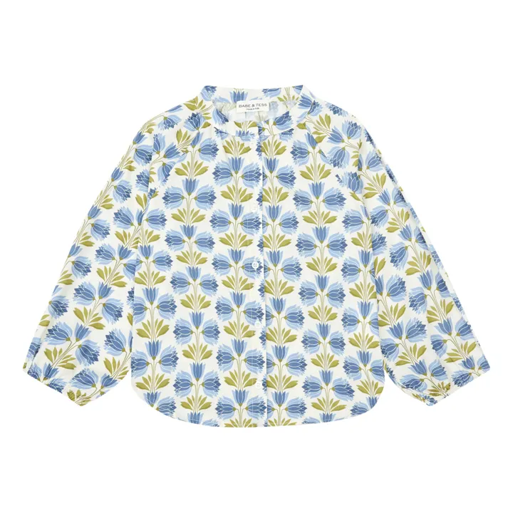 Floral Blouse | Blue- Product image n°0