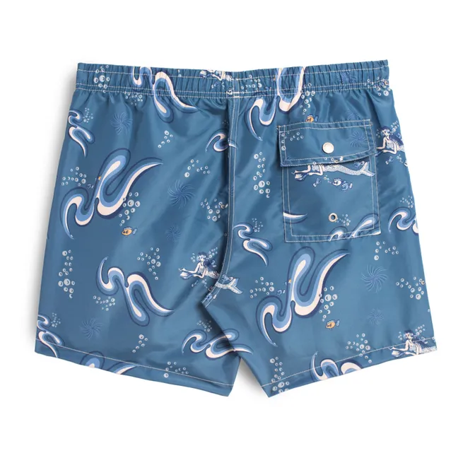 Short de Bain Siren Ocean Recyclé | Bleu