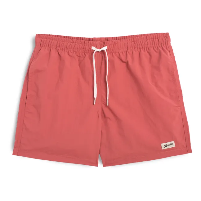 Short de Bain Uni Recyclé | Rouge