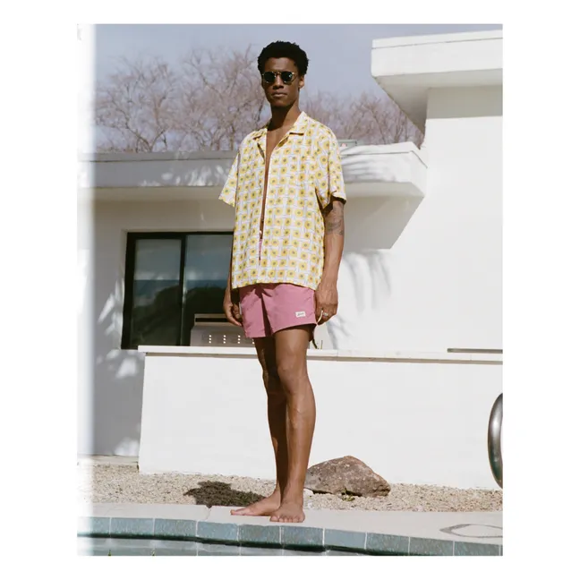Short de Bain Uni Recyclé | Rouge