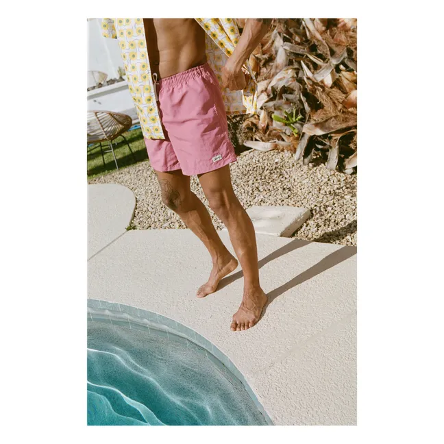 Short de Bain Uni Recyclé | Rouge