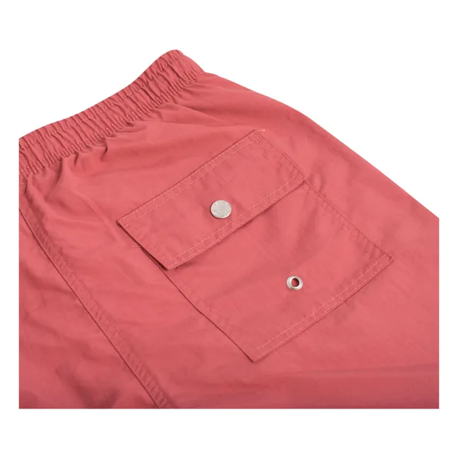 Short de Bain Uni Recyclé | Rouge