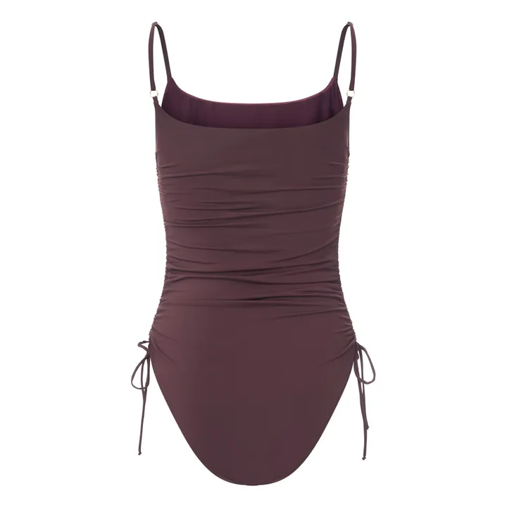 Maillot de bain une pièce froncé | Chocolat- Image produit n°5