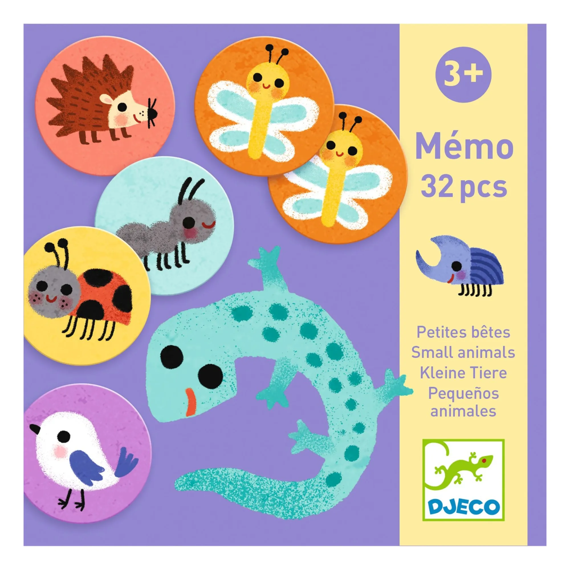 Djeco Multicoloured Small Animals Memory Game