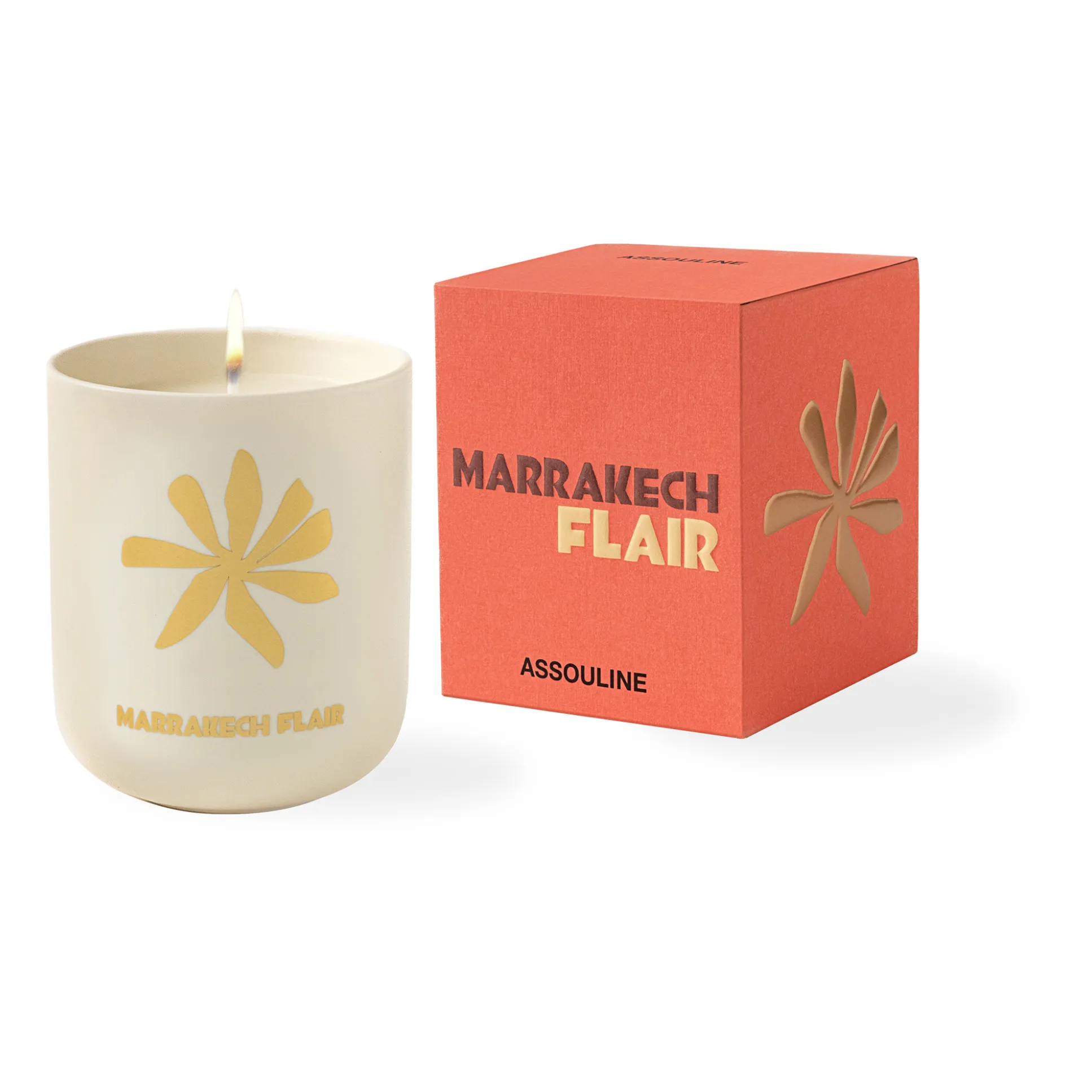 Assouline Orange Marrakech Flair Ceramic Candle