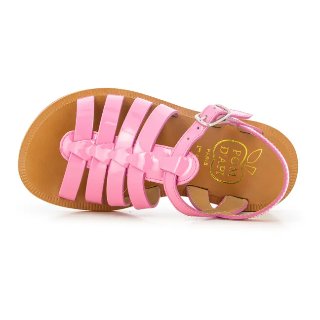 Plagette Strap Sandals | Candy pink