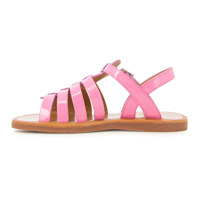 Plagette Strap Sandals | Candy pink