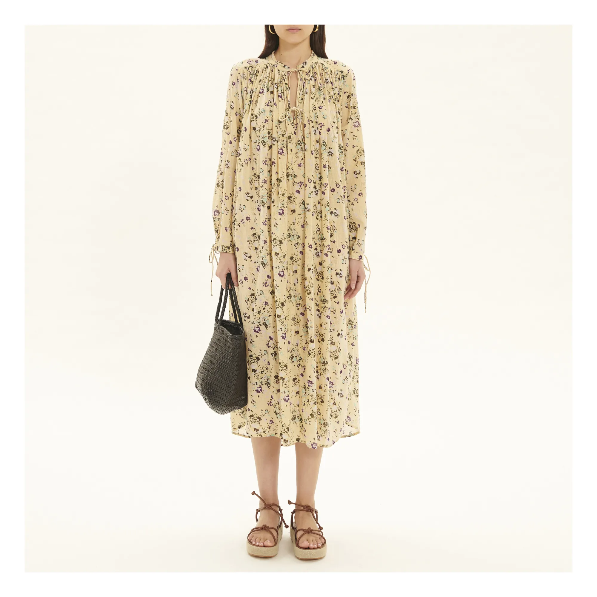 Laurence Bras - New Cigarette Print Dress - Ecru