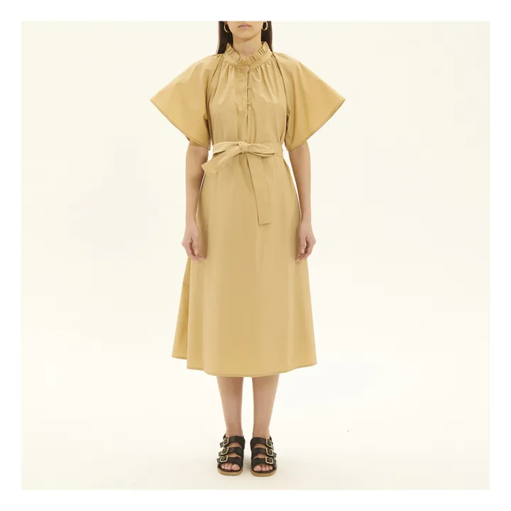 Kleid Diane Baumwollpopeline | Beige- Produktbild Nr. 1