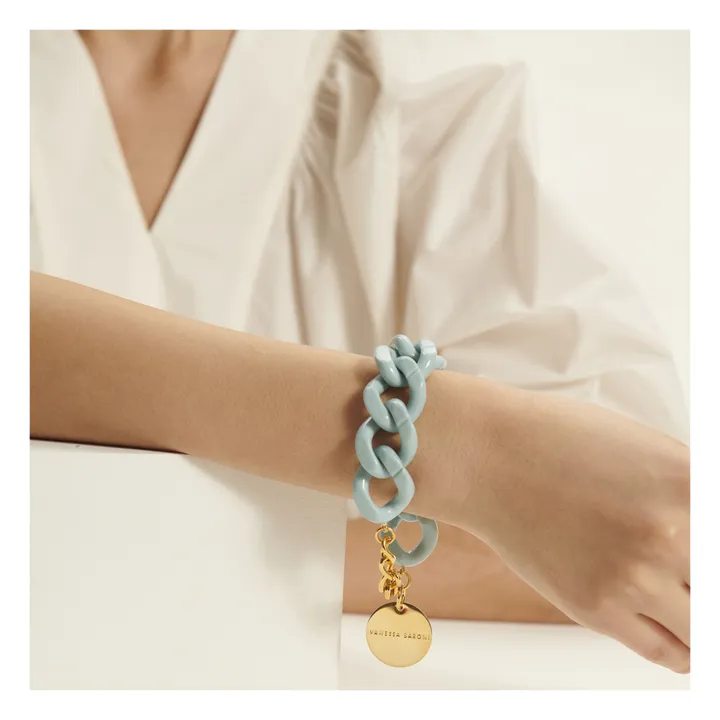 Flat Chain Bracelet | Light Blue- Product image n°1