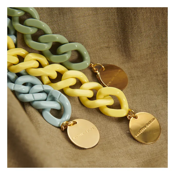 Flat Chain Bracelet | Light Blue- Product image n°2