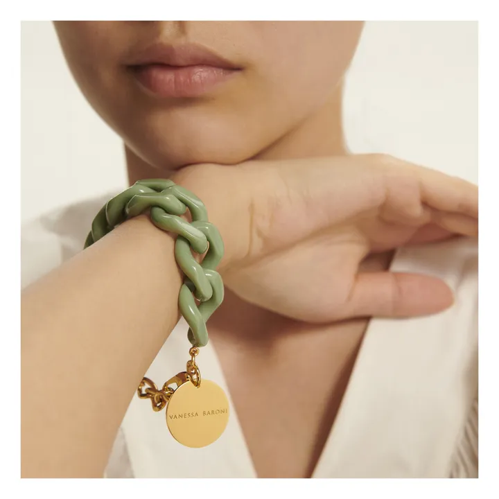 Bracelet Flat Chain | Vert Menthe- Image produit n°1