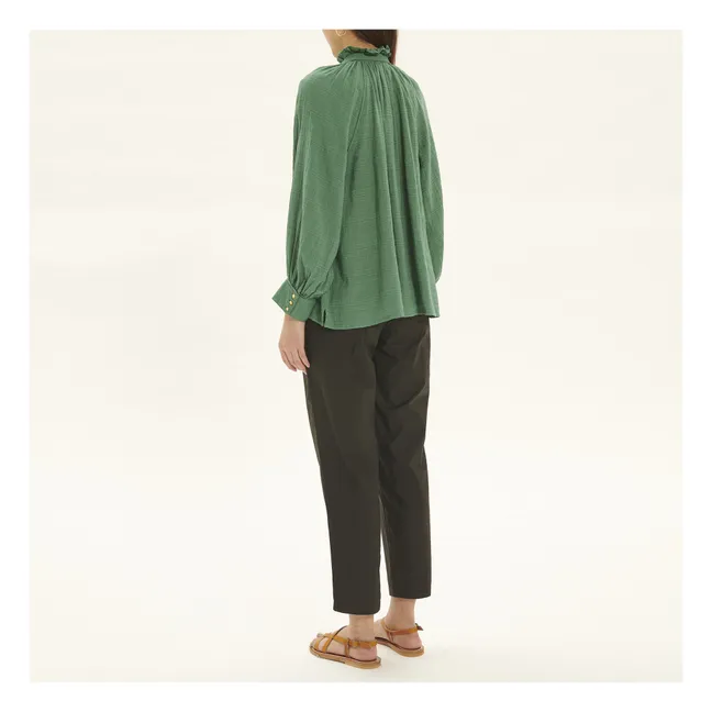 Blouse Evora Crêpe Bubble | Vert
