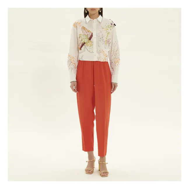 Pantalon Elastiqué Ripstop | Rouge vermillon