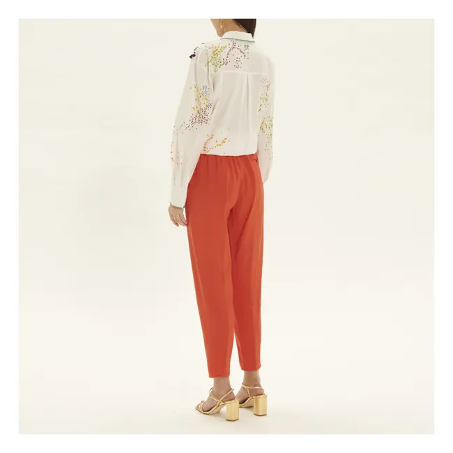 Pantalon Elastiqué Ripstop | Rouge vermillon