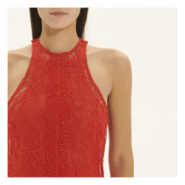 Robe Dentelle Matières Recyclées | Rouge