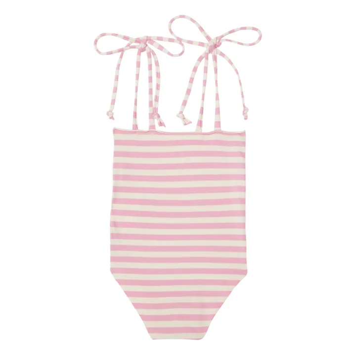 Striped 1-piece Jersey Bikini | Pink- Product image n°1