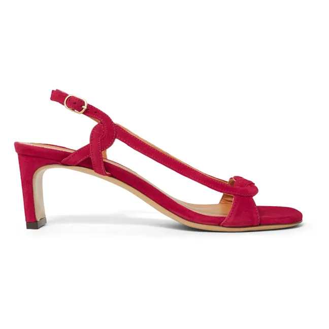 Sandales à talons Suede N°599 | Rose