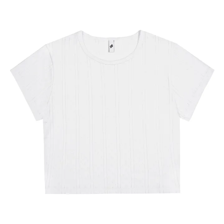 T-Shirt Baby Pointelle Coton Bio | Blanc- Image produit n°0