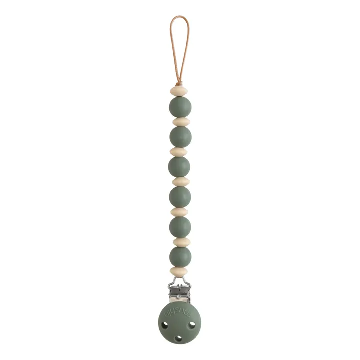 Luna pacifier clip | Chrome green- Product image n°0