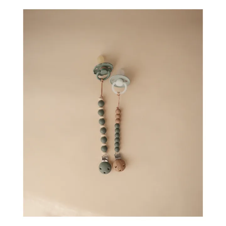 Luna pacifier clip | Chrome green- Product image n°2
