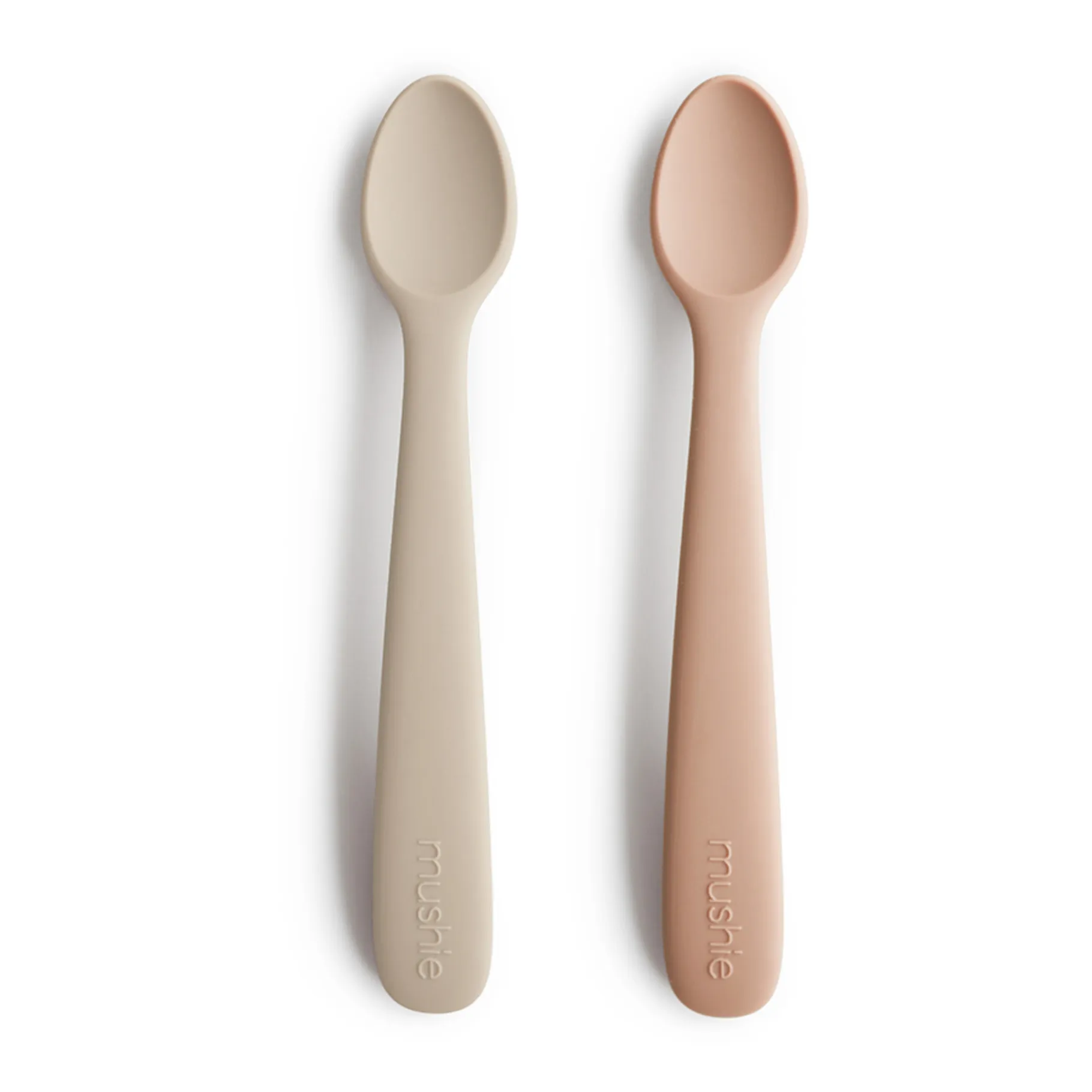 Mushie - Cuillères en silicone - Set de 2 - Blush | Smallable