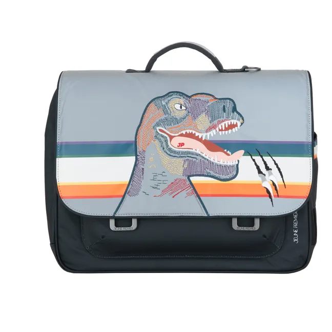 Reflectosaurus Midi School Bag | Grey