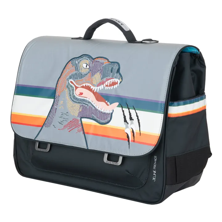 Reflectosaurus Midi School Bag | Grey- Product image n°3