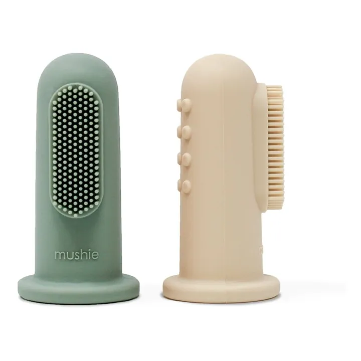 Baby Toothbrushes - Set of 2 | Almond green- Product image n°0