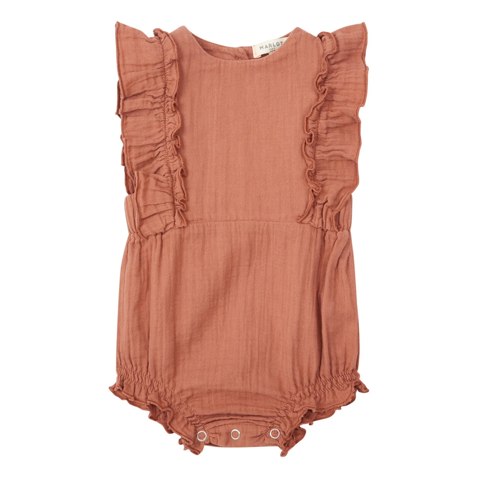 Marlot Paris Dusty Pink Elisa Cotton Muslin Romper