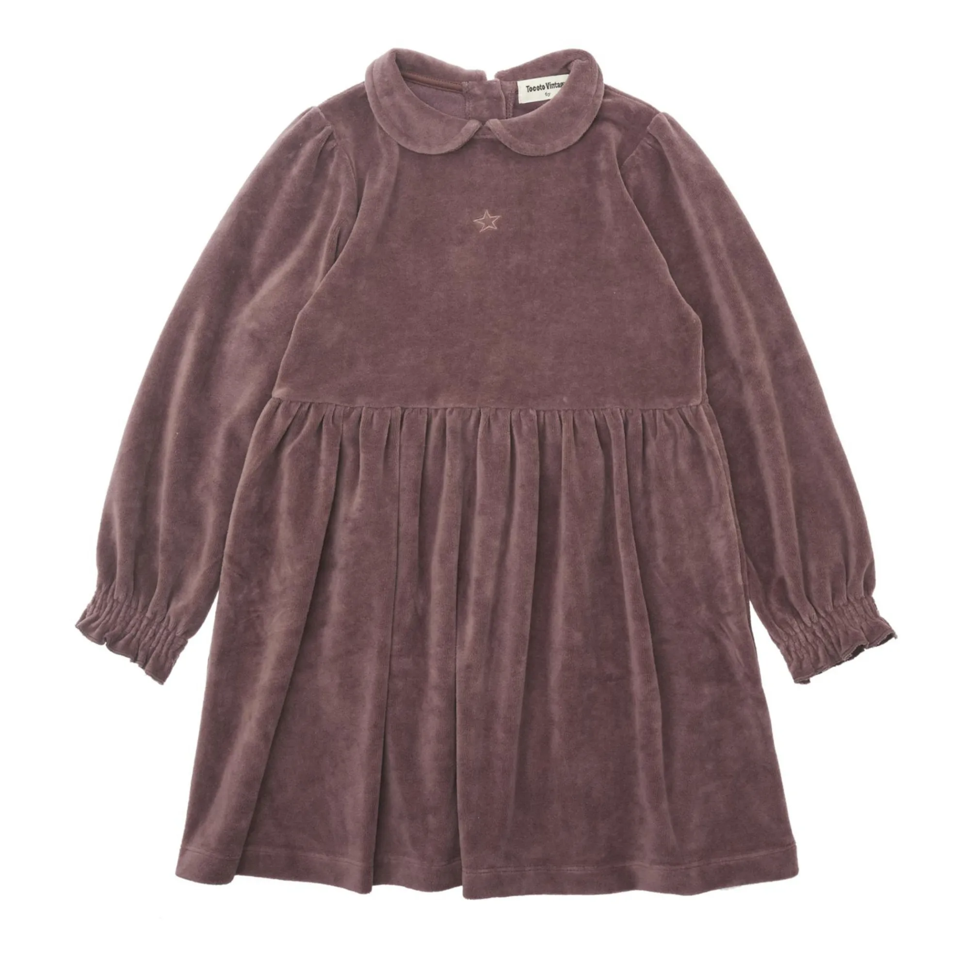 Tocoto Vintage Plum Velour Dress