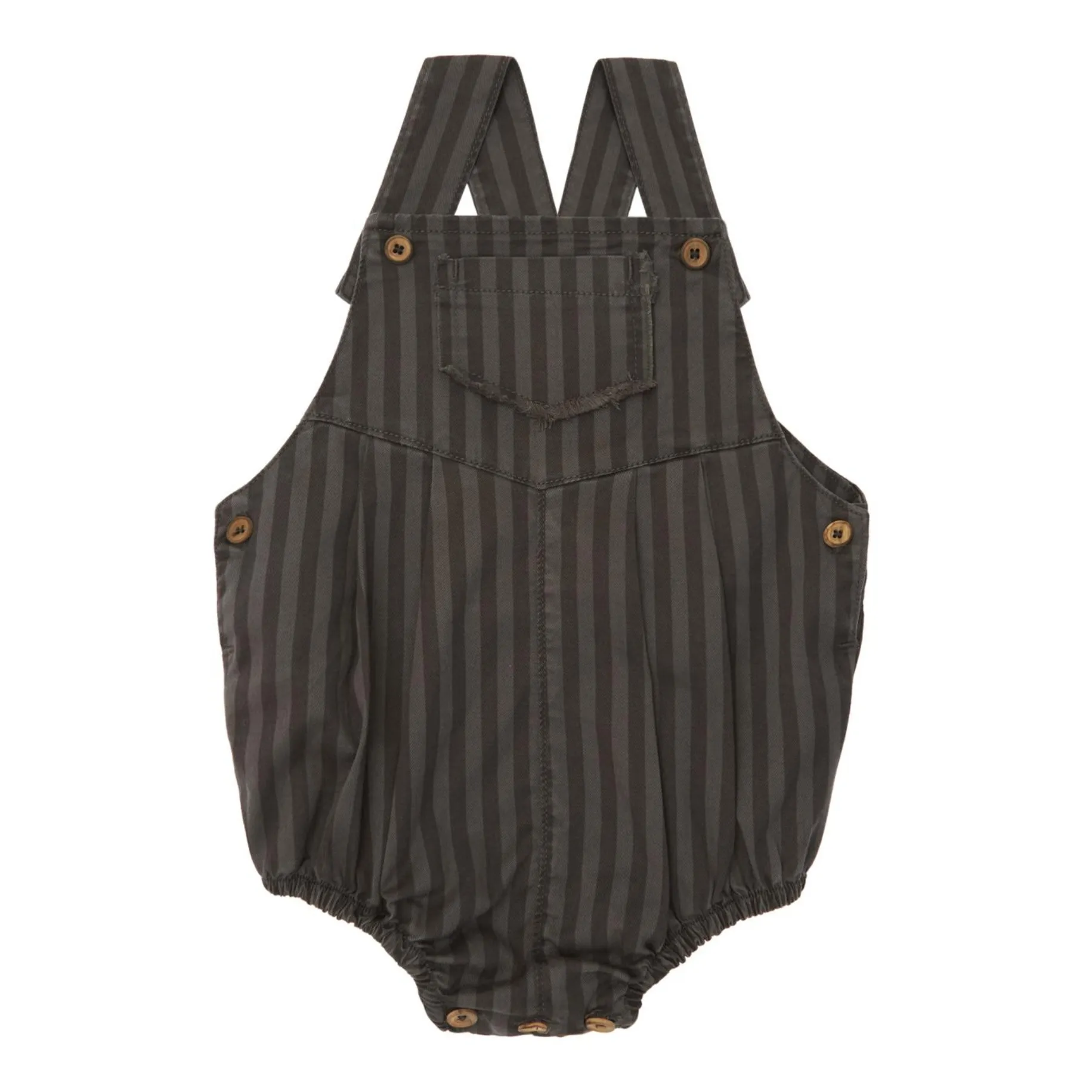 Tocoto Vintage Charcoal Grey Striped Romper
