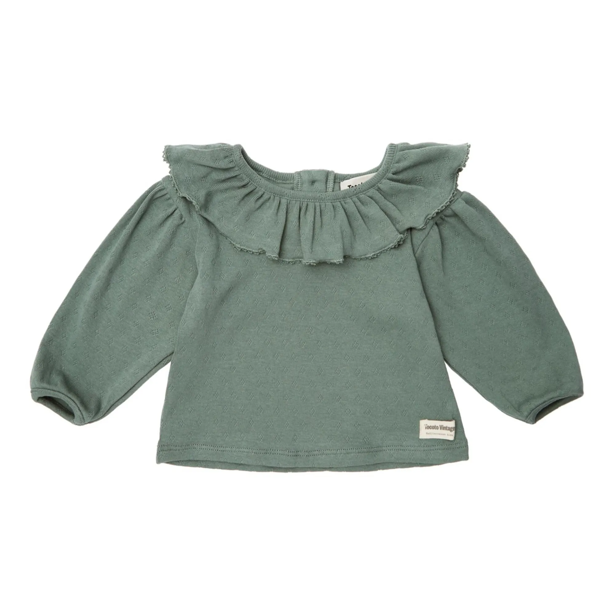 Tocoto Vintage Teal Jersey Baby Blouse