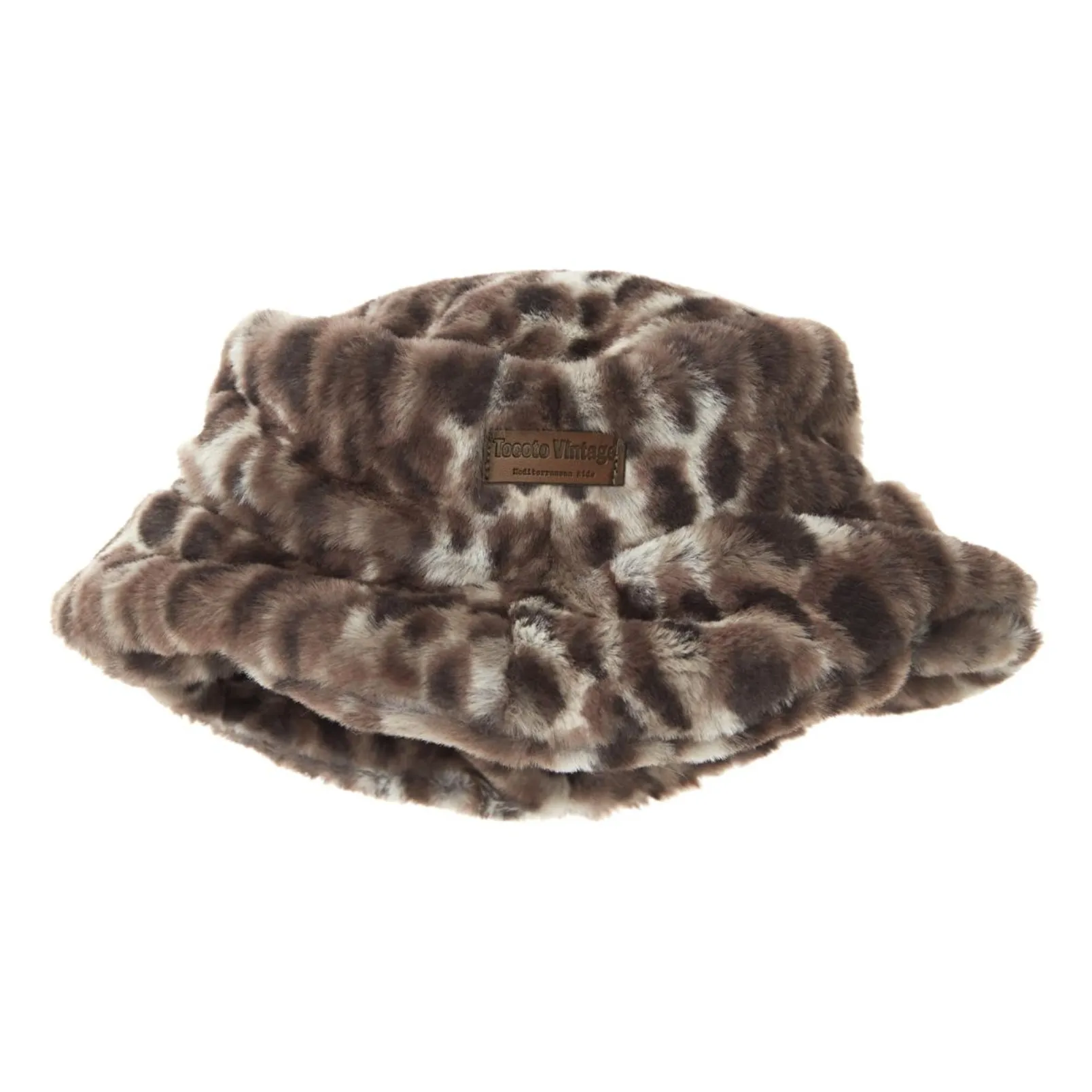 Tocoto Vintage Beige Leopard Fur Bob