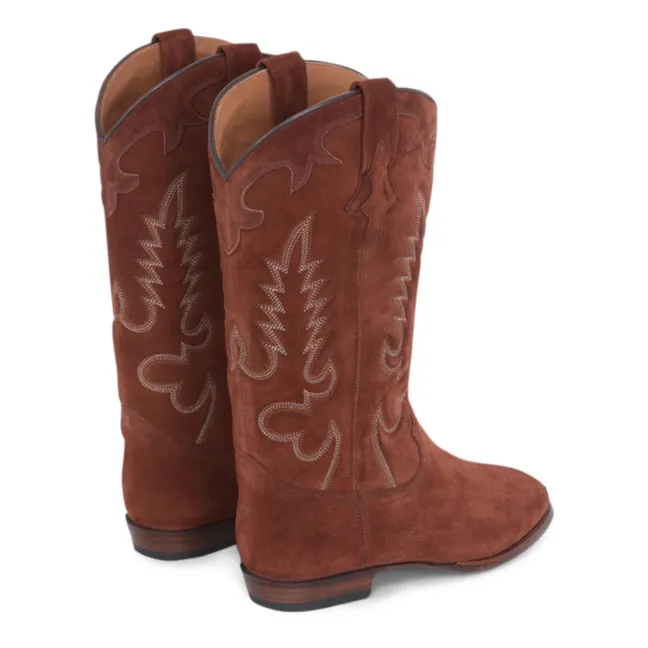 Stiefel Midnight Wildleder | Terracotta