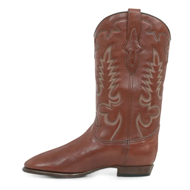 Midnight Leather Boots | Cognac