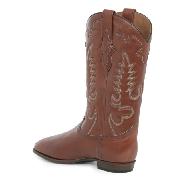 Midnight Leather Boots | Cognac